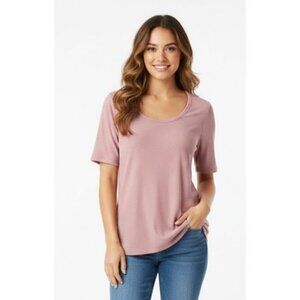 Reitmans Pink Mauve Short Sleeve Tee Shirt Top Women's Plus Size XXL